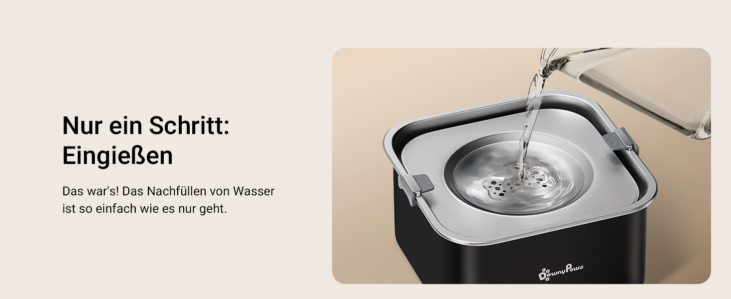 Миска для собак DownyPaws без облизування, 3L, з нержавіючої сталі 304, чорна. Запобігає розбризкуванню, підходить для дому та вулиці, зберігає чистоту.