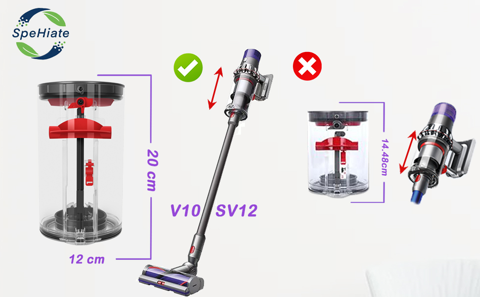 Dyson V10 Dust Bin Replacement - Large Capacity Accessory for Dyson V10 Absolute/Animal (Part # 969509-01)