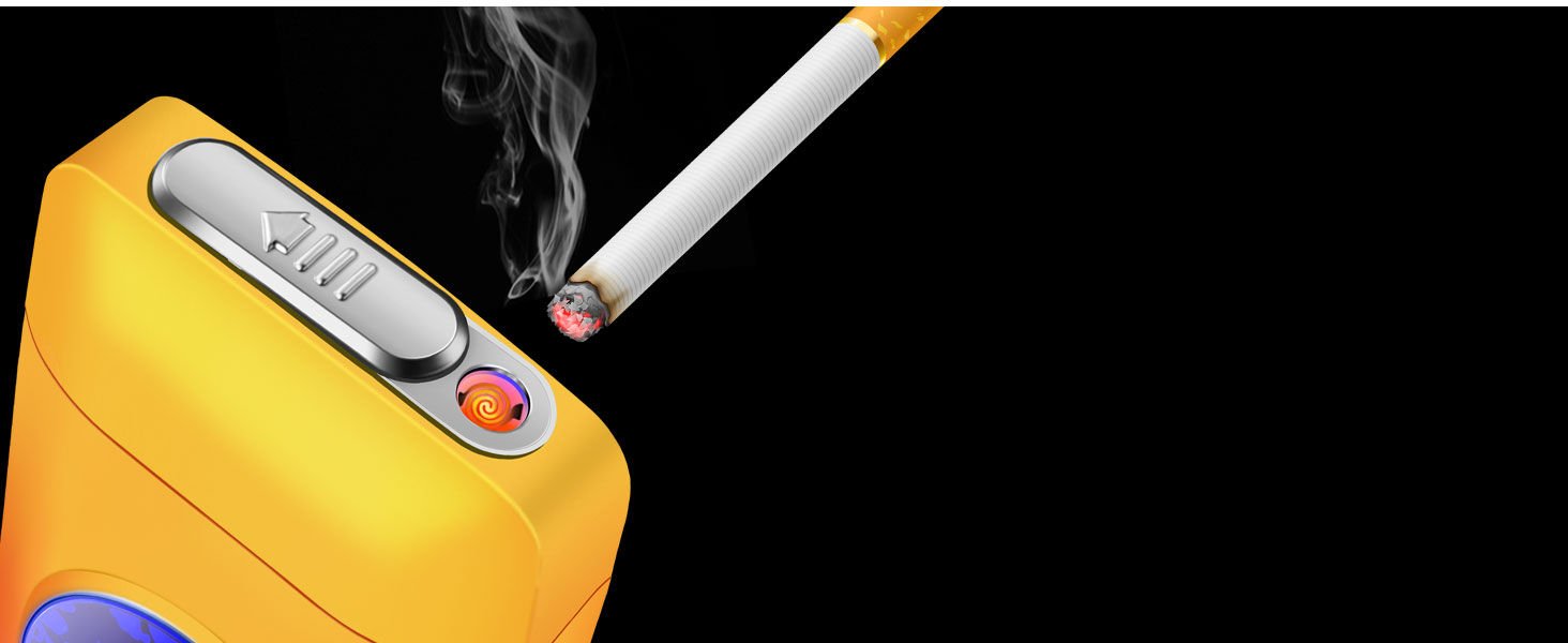 Вишукане екіпірування для курця: тютюнониця Lafagiet XL666 з запальничкою, вміщує 18 сигарет King Size, LED-дисплей, подарунок на День батька