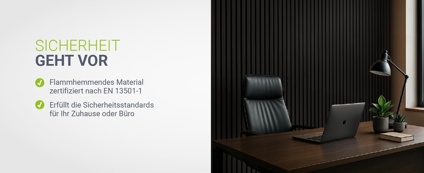 Акустичні панелі Juskys для стін, набір 4 шт (2,88 м²), 120x60 см, шумопоглинаючі декоративні панелі від луни та шуму, колір: чорний дуб