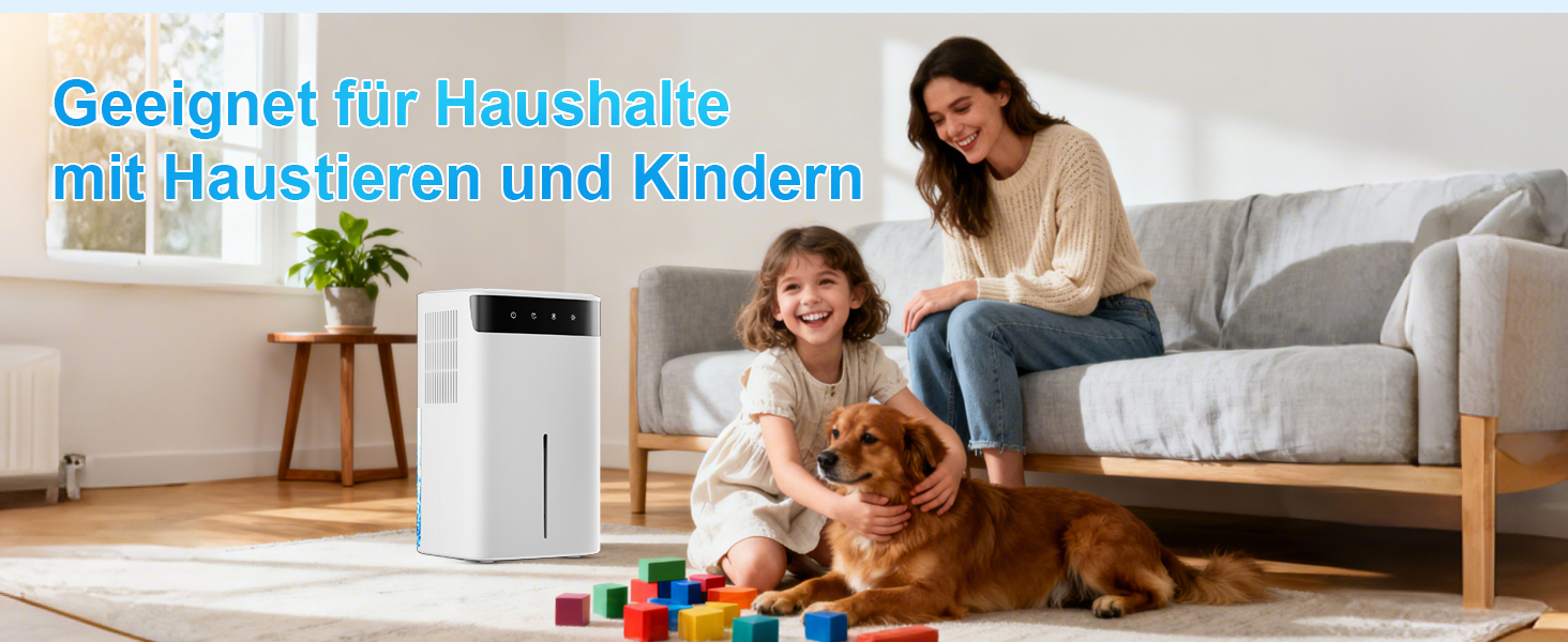 Електричний осушувач повітря 2600 мл з тихим режимом та підсвіткою, захист від замерзання. Ідеально для кухні/підвалу