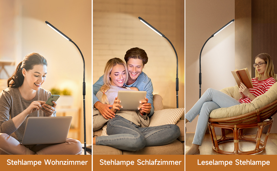 LED лампа настільна для роботи та навчання, 15 режимів, денне світло, 1000LM, регулювання яскравості, багато кольорів