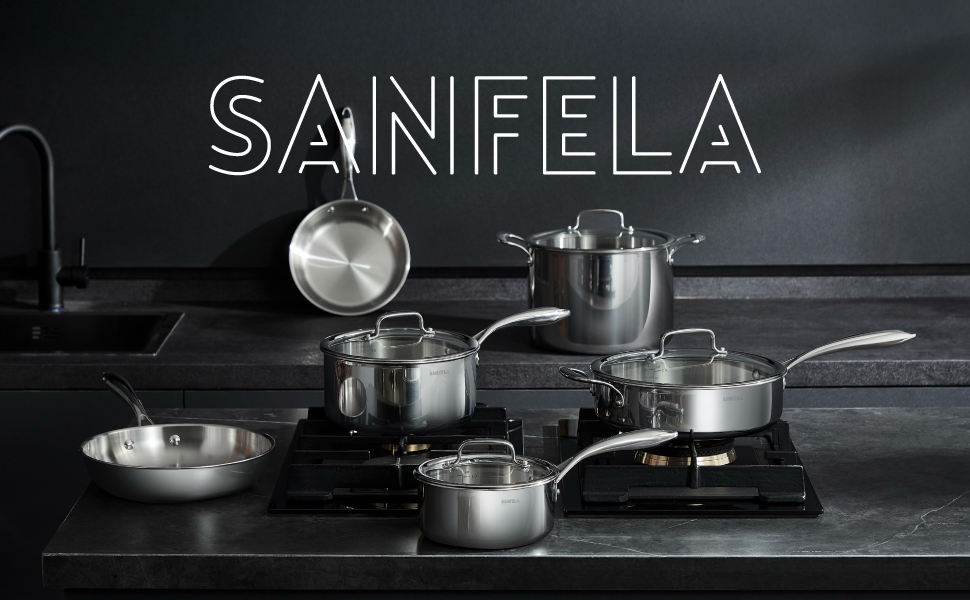 Нержавіюча сковорода 28 см, 5-шарова, для посудомийної машини та духовки, індукційна, рівномірний розподіл тепла