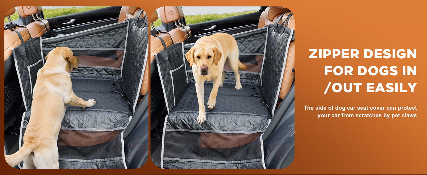 Автокрісло для собак Gimars - великі та середні породи, водонепроникне, безпечне, з ременями, сітчасті вікна