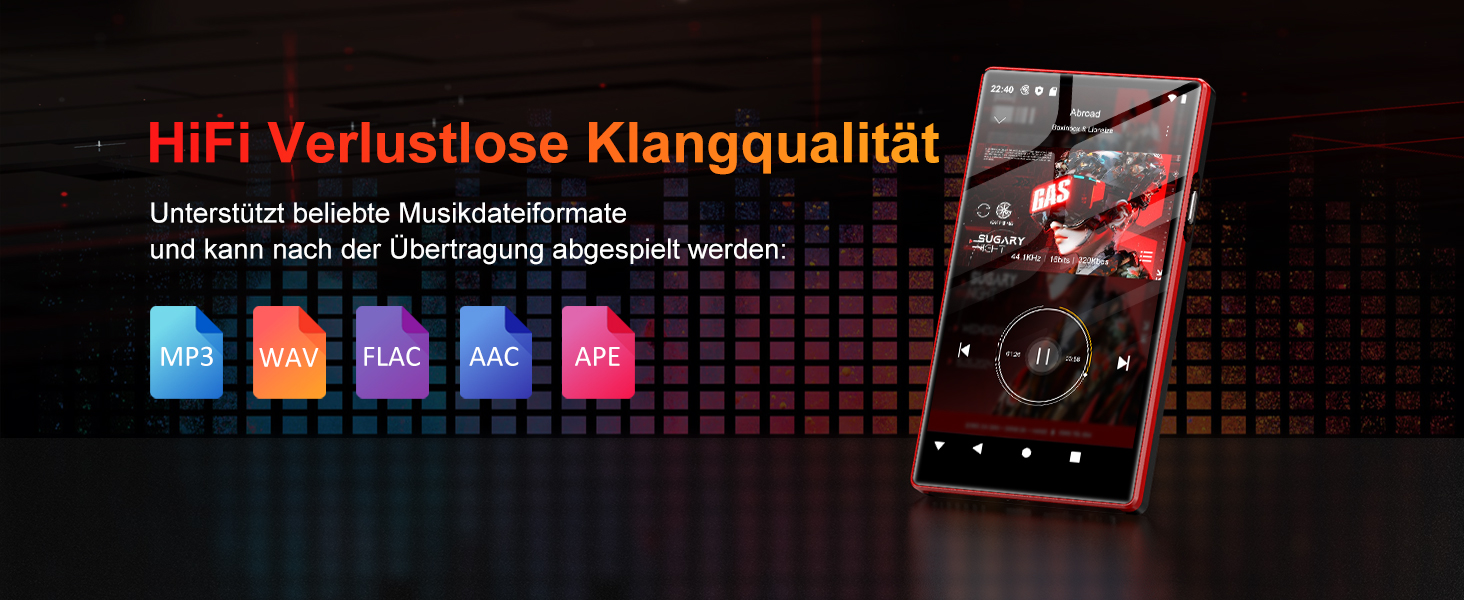 MP3 плеєр Oilsky 160GB з Bluetooth, WiFi, Android 13, 5