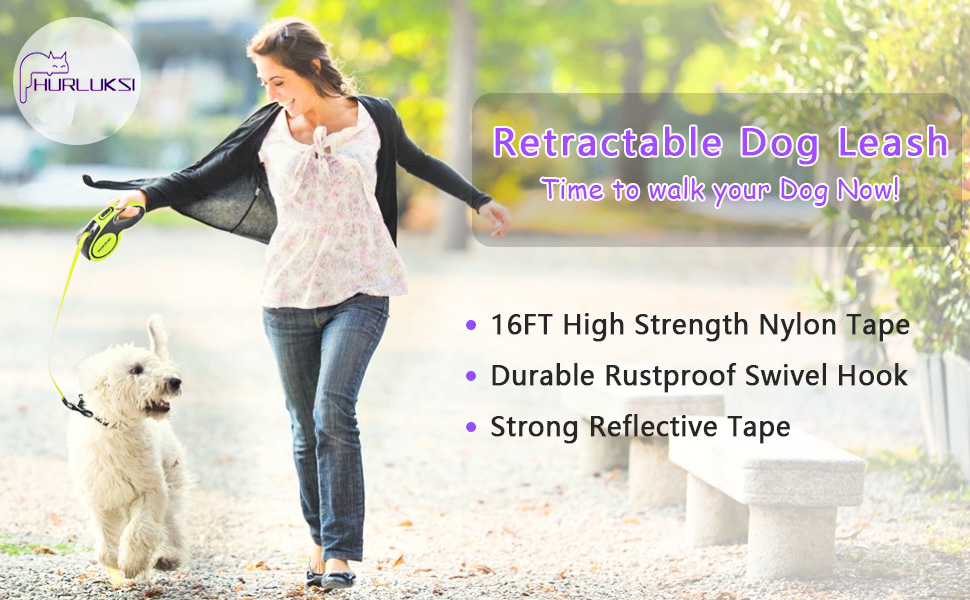 Висувна поводок для собак, 5 м, міцний поводок-рулетка з неслизькою ручкою та кнопкою швидкого гальмування, для великих собак до 50 кг, (зелений)