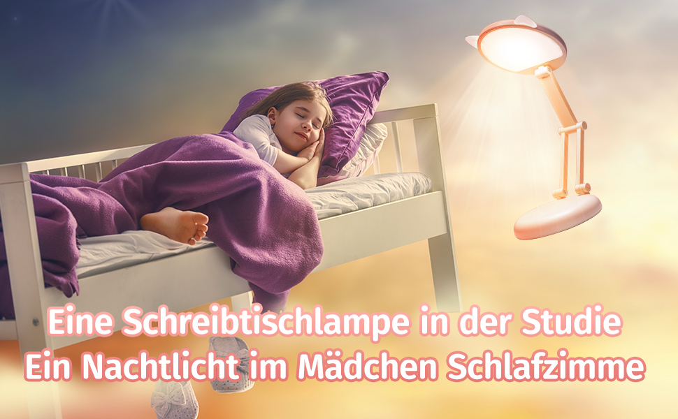 Світлодіодна лампа для читання One Fire 48 LED, рожева - 3 режими, 10 рівнів яскравості, USB, адаптер 10W, 40 см, гнучка 360°, нічник для дитячого ліжечка