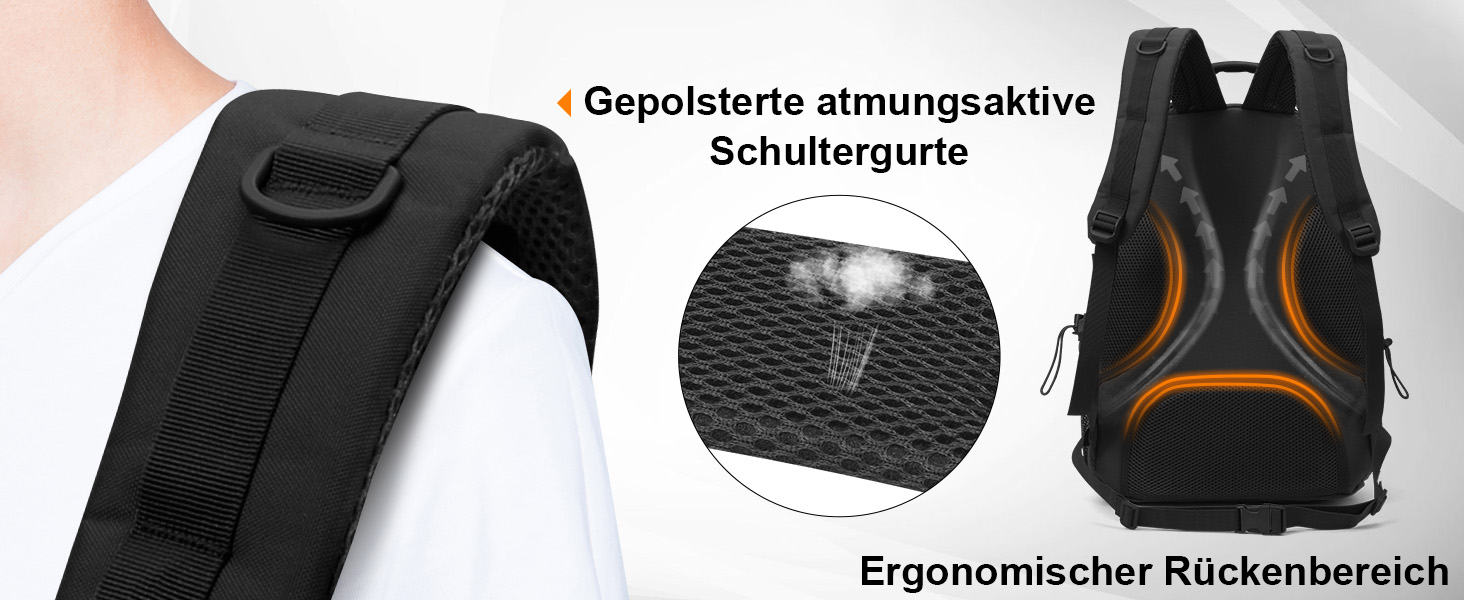 Тактичний рюкзак Molle 35/40 л, водонепроникний, для мотоциклістів, туризму, школи, з USB-портом, чорний