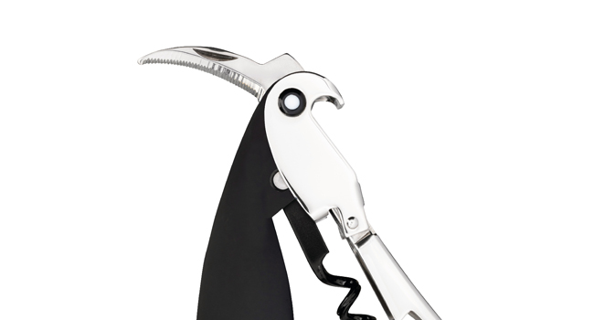 Alessi Parrot Sommelier Corkscrew - Aluminum & PC, Black - 12x8x30cm