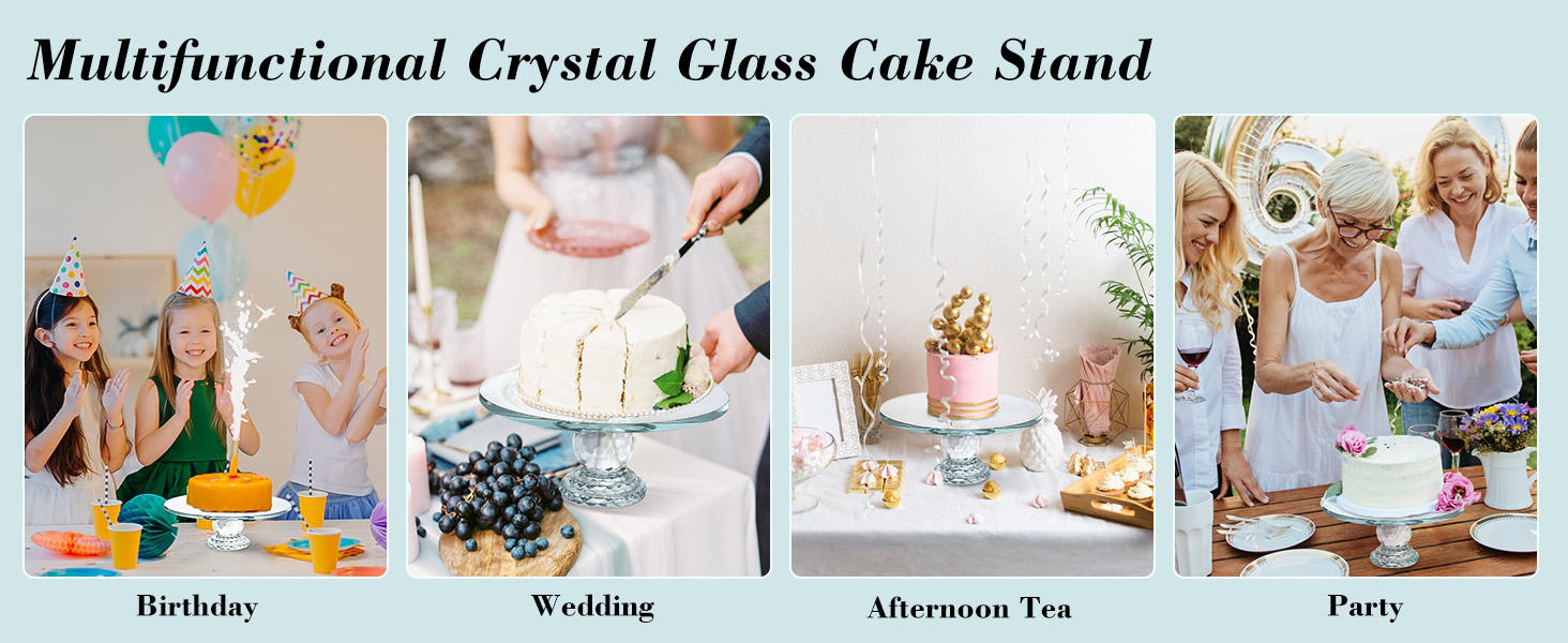 Тортниця скляна з ніжкою, діаметр 27 см, прозора - Uten