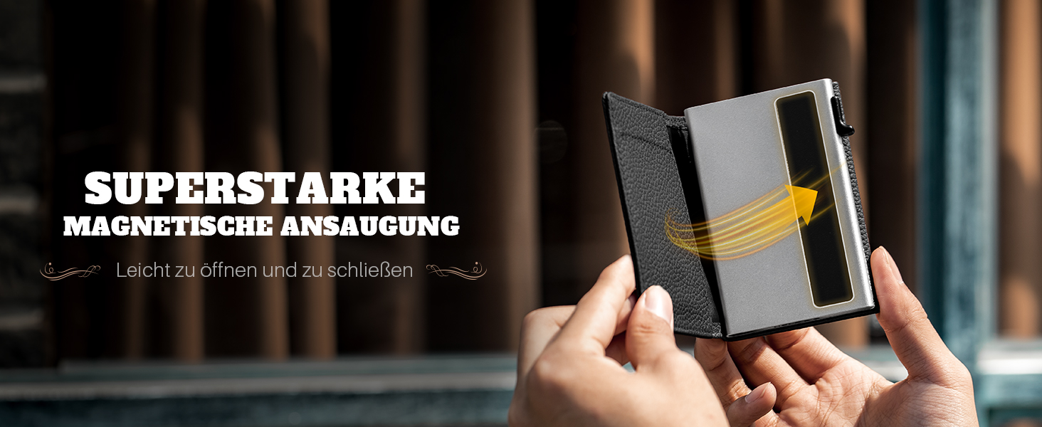 Портмоне DODENSHA® MagSnap для чоловіків з RFID захистом та відділенням для AirTag® I Кредитниця для 10+ карток I Портмоне з монетницею I (Чорний)