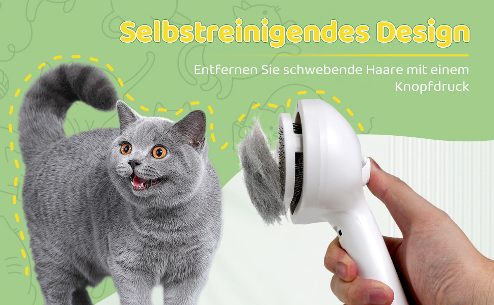 Щітка для котів та собак з парою, професійна для догляду за шерстю, біла