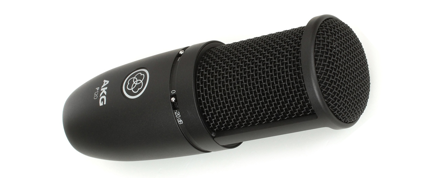 Мікрофон AKG P120 - студійний, велика мембрана, для запису, чорний