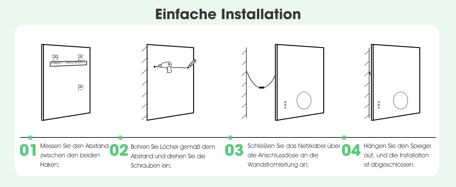 Дзеркало для ванної кімнати S'bagno з підсвічуванням 100x70 см, LED, з пам'яттю, антизапар, 3 колірні температури, регулювання яскравості, HD скло, IP44, горизонтальне/вертикальне (з 5-кратною лупою та Bluetooth)