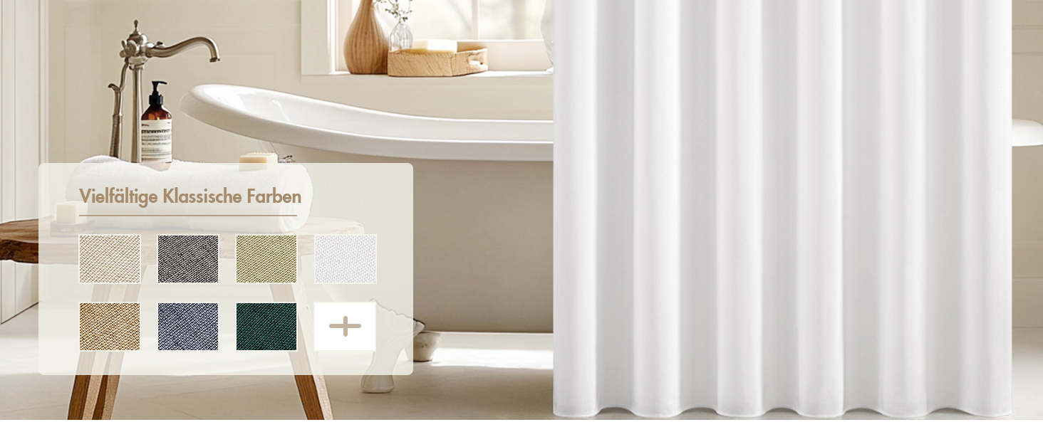 Шторка для душу MIULEE з льону, текстурована, 120x200 см, важка, готельний стиль, поліестер, водовідштовхувальна, антигрибкова, миється, тканинна шторка для ванної кімнати з 8 кільцями