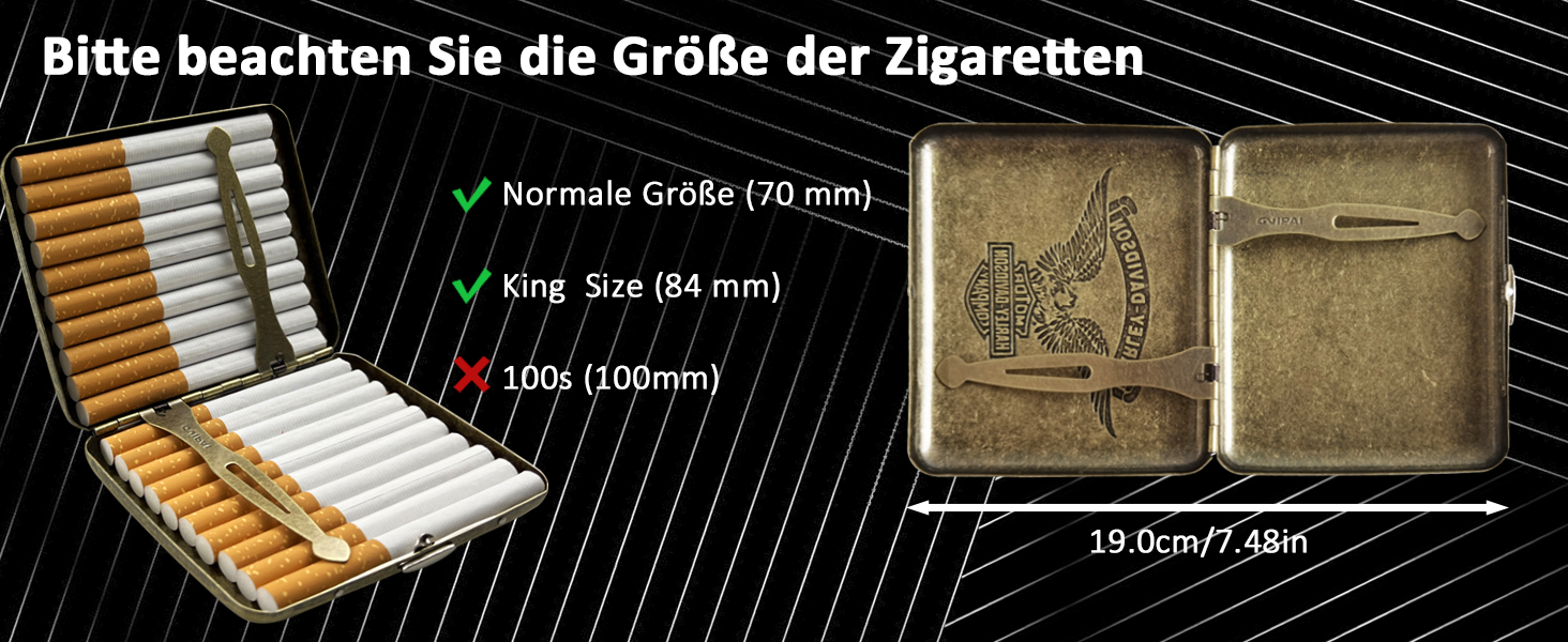 Металеве етажерка для сигарет на 20 шт. з бронзовим орлом, 2 шт. (85 мм)