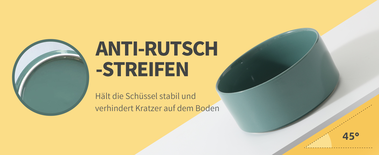 Керамічна миска для собак 21 см на підставці, великі породи, годівниця та поїлка (1 шт., світло-зелена)