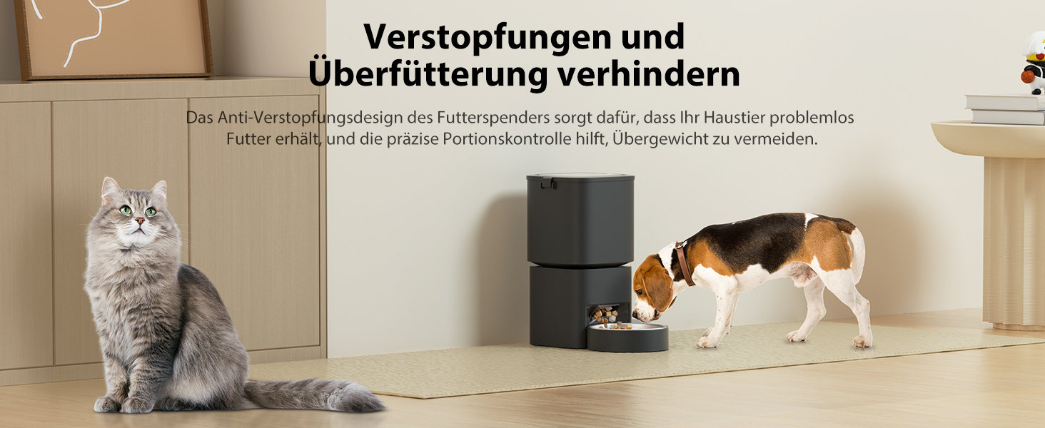 Автоматичний годівниця для котів та собак з Wi-Fi, 5L, керування через додаток, 1-10 прийомів їжі на день