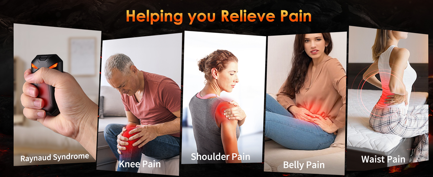 Електричні грілки для рук 2 шт. - подарунок для чоловіків на Різдво. Зігрівачі для активного відпочинку, походів, гольфу. Магнітні, акумуляторні, чорного кольору.