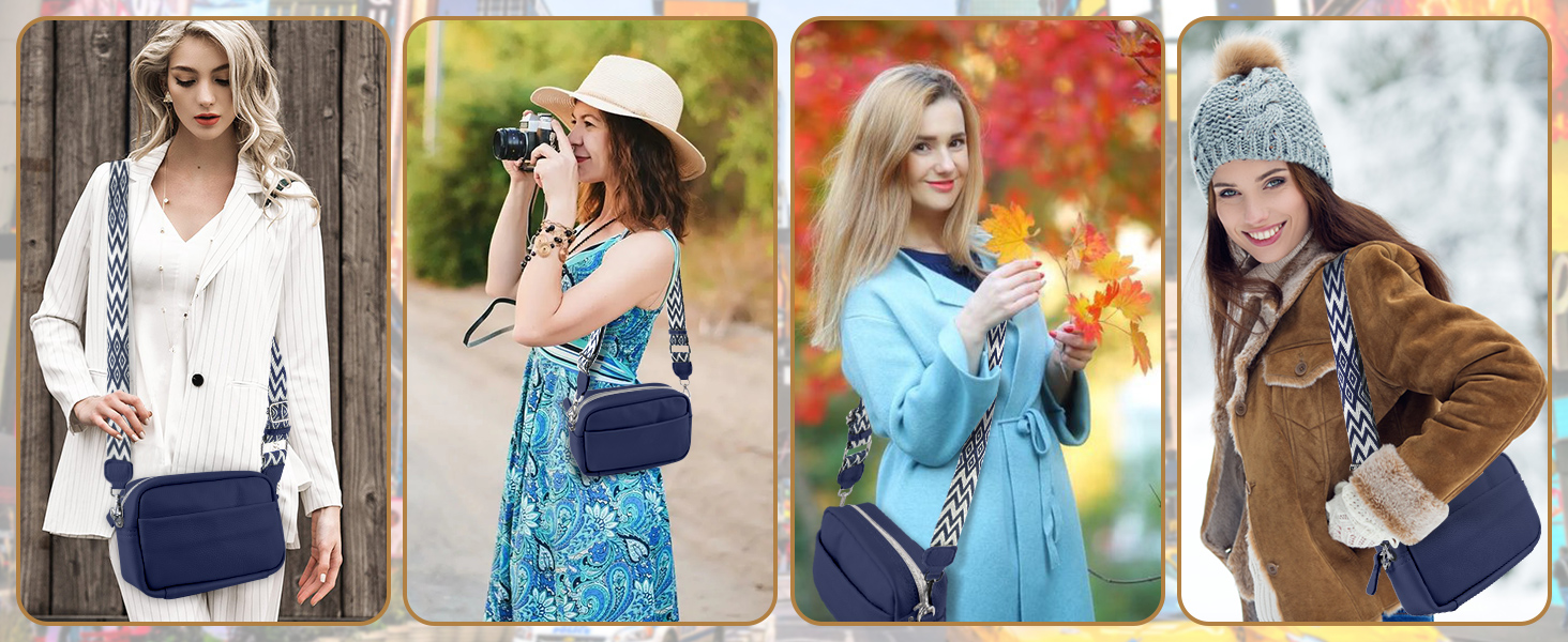 Сумка жіноча BROTOU через плече зі шкіри, крос-боді, чорна. Маленька сумка з 3 відділеннями та широким ременем