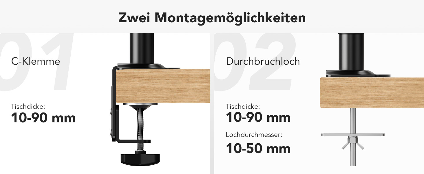 Кріплення для монітора HUANUO Gaming, 2 монітори, до 40 дюймів, регулювання висоти, USB, VESA, чорний