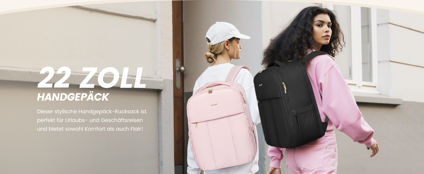 Чорний жіночий рюкзак OVEVOOK для подорожей, 40 л, для ноутбука 17