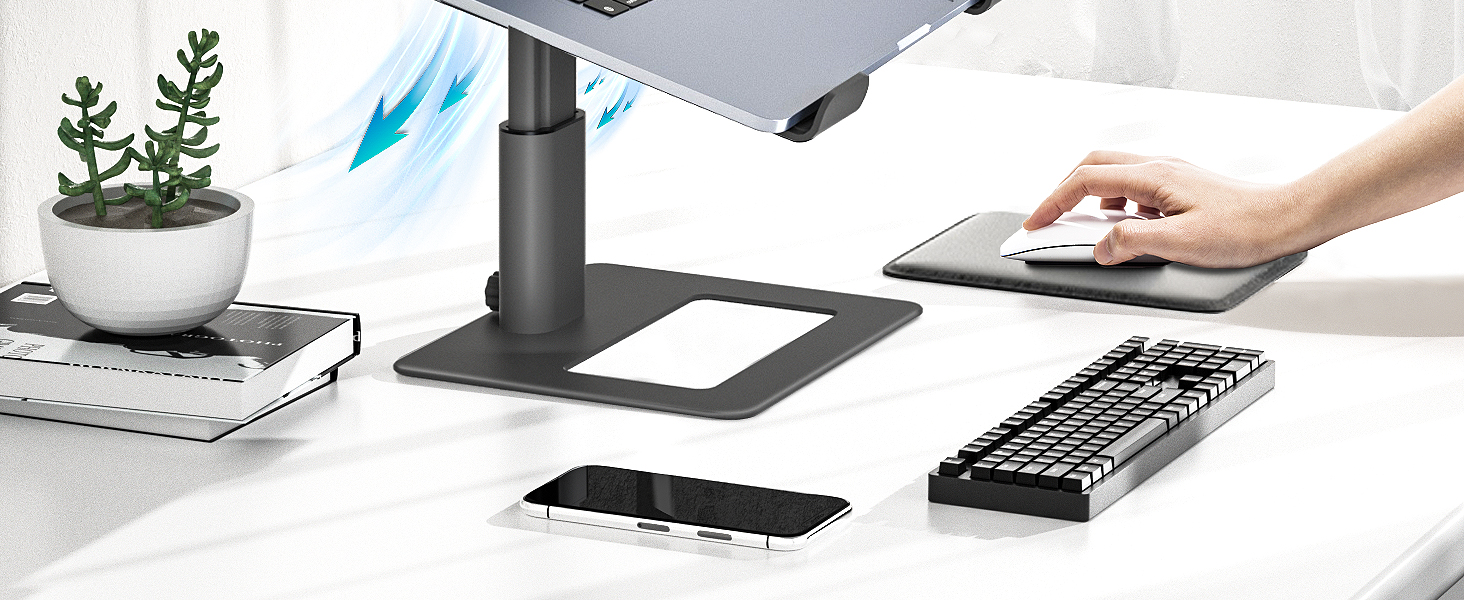 Підставка для ноутбука Soundance, регульована, сіра, для моніторів 10-17.3 дюймів