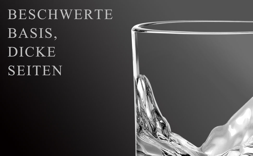 Набір склянок для віскі LIITON Everest (2 шт.) з кришталевого скла, Tumbler, подарунок для чоловіка, для коктейлів, джину, бурбону, рому