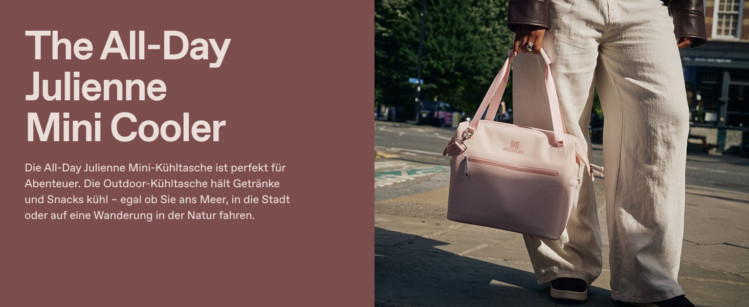 Термосумка Stanley 1913 All-Day Julienne Maxi 7.0L Rose Quartz - 100% перероблений поліестер, ручка для перенесення, сітчасті кишені