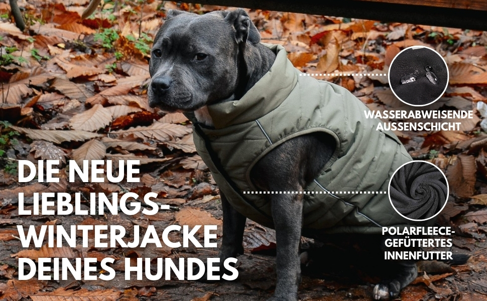 Зимова куртка для собак Spark Paws Warmshield™, флісова, водовідштовхувальна, вітрозахисна, з відбиваючими елементами, для середніх і великих порід, захист від холоду, парка, оливкова, розмір M (5-7 кг)