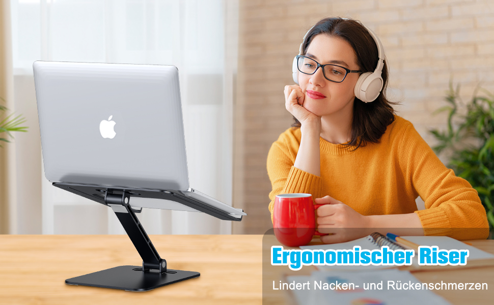 Підставка для ноутбука Babacom, регульована висота, складна, з алюмінієвого сплаву, ергономічна, з вентиляцією, сумісна з MacBook, 10-16