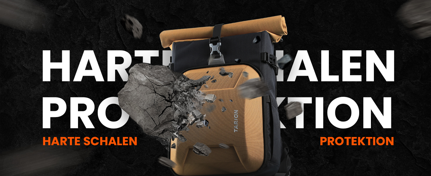 Рюкзак для камери TARION Rolltop: професійний фоторюкзак з жорсткою оболонкою, відділенням для 16-дюймового ноутбука, сумісний з DSLR/SLR камерами, об'єктивами та штативом, колір золотий