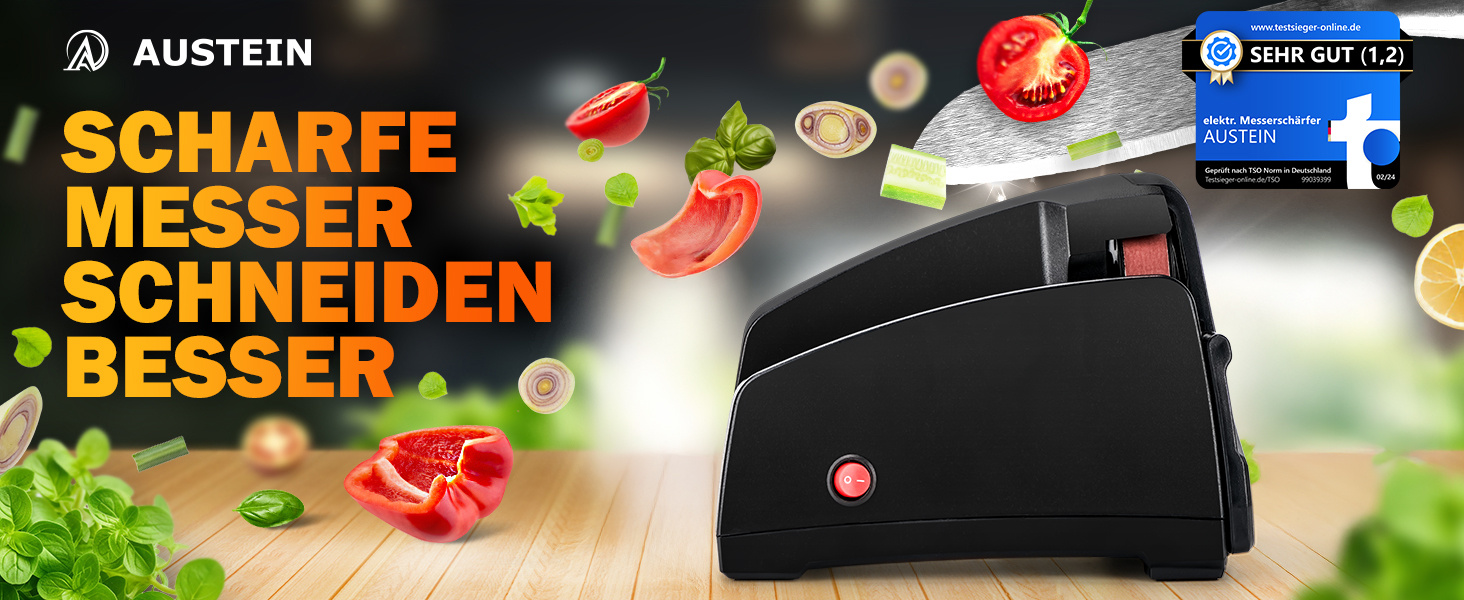 Електричний точило для ножів Band Messerschärfer TG2002 - професійний точило з 4 ступенями для конвексної заточки ножів