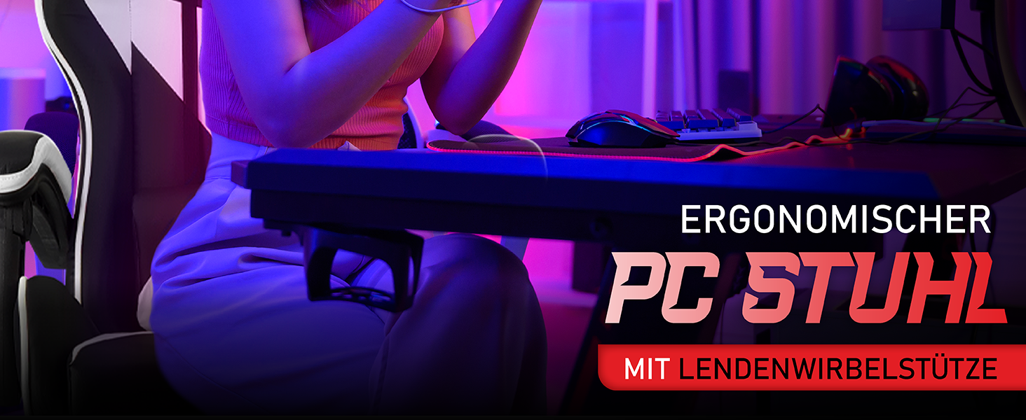 Ігрове крісло xRace Gaming: ергономічний офісний стілець з PU-шкіри та підтримкою попереку, синій (без підніжки)