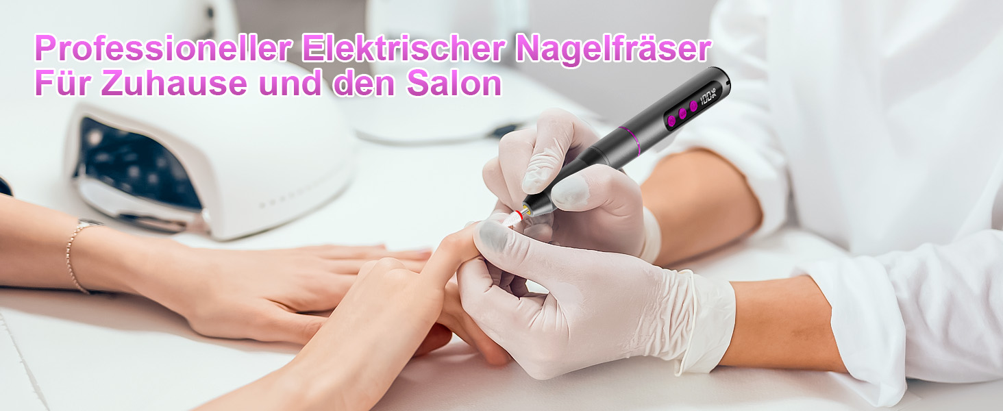 Електричний фрезер для нігтів Nagelfräser - 12 в 1, 35000 об/хв, для гелю, акрилу, манікюру та педикюру, сірий