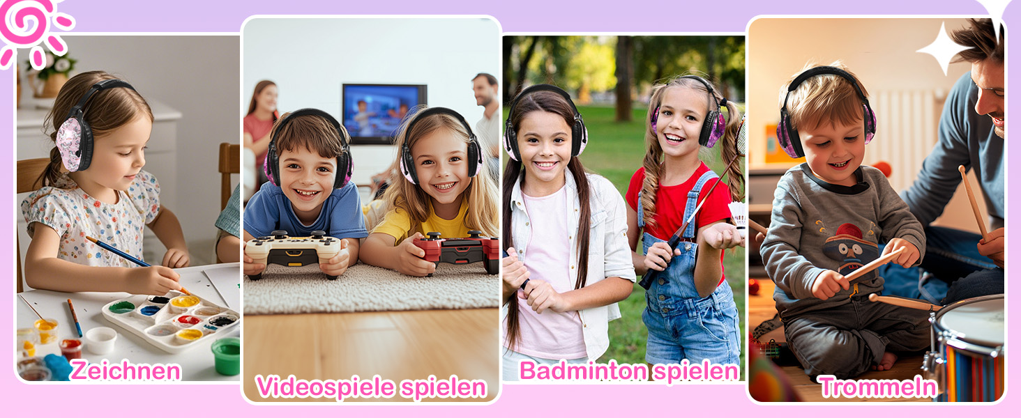 Навушники для захисту від шуму ZOHAN 030 для дітей 3-18 років (для аутизму), універсальний розмір, галактика+єдиноріг