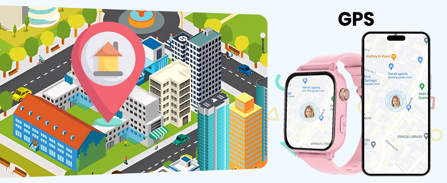 Дитячий розумний годинник з GPS та телефоном, 4G, блакитний. З відеодзвінками, чатом, SOS, ігровими функціями, будильником, шкільним режимом. Подарунок для хлопчиків та дівчаток 4-12 років.