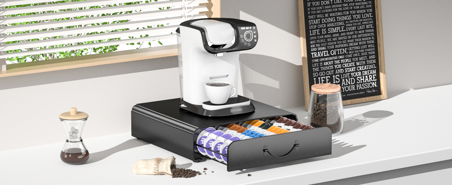 Тримач для капсул Tassimo на 64 капсули, металевий, для кавових капсул, органайзер, стійка, ящик для капсул, на 64 капсули