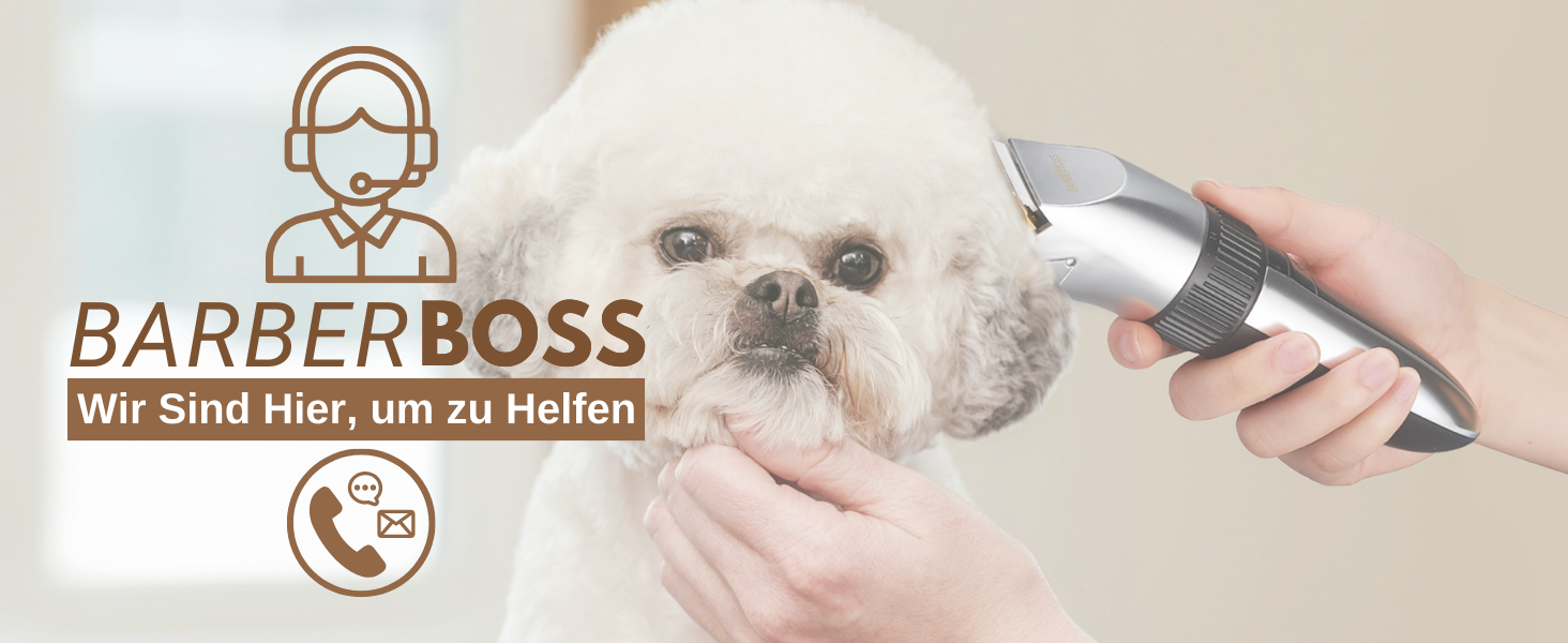 Електрична машинка для грумінгу домашніх тварин BarberBoss QR-9082 – бездротова, з керамічними лезами та LED-дисплеєм