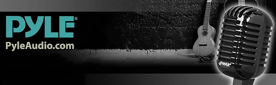 Динамічний мікрофон Pyle Vintage Style з XLR-кабелем 4.88м для живих виступів та студійних записів, червоний