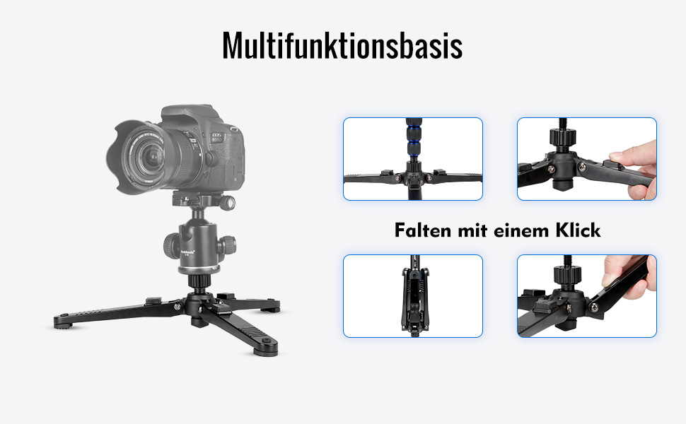 Штатив Koolehaoda з алюмінію з кульковою головкою K-09 для DSLR-камер, максимальна висота 175 см (K-288+M3)