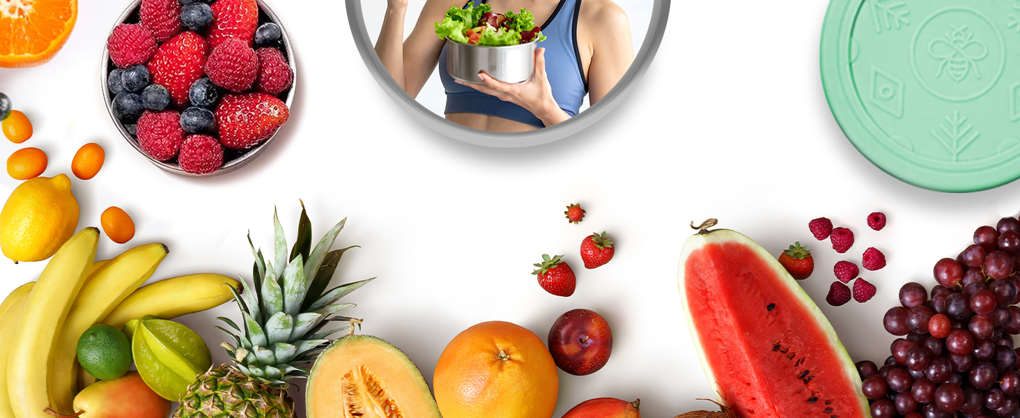 Everusely Ланчбокс Bento Box Лавандовий - 0,8 л, нержавіюча сталь, з контейнером для спецій, 3 відділення