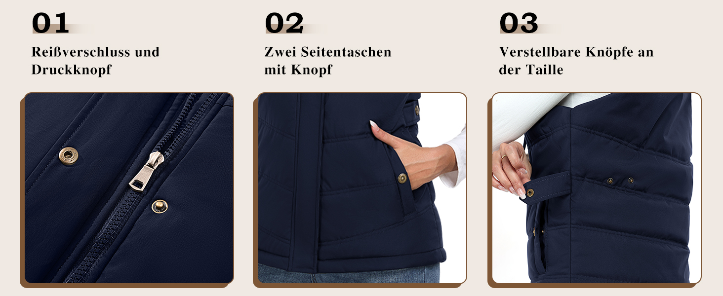 Жіноча безрукавка Heekpek з капюшоном: тепла флісова степна жилетка для зими та осені, чорна, розмір M