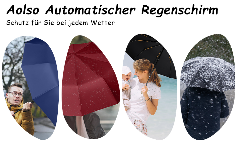 Вітростійкий автоматичний парасолька для подорожей, 12 ребер, для чоловіків та жінок (Бежевий)