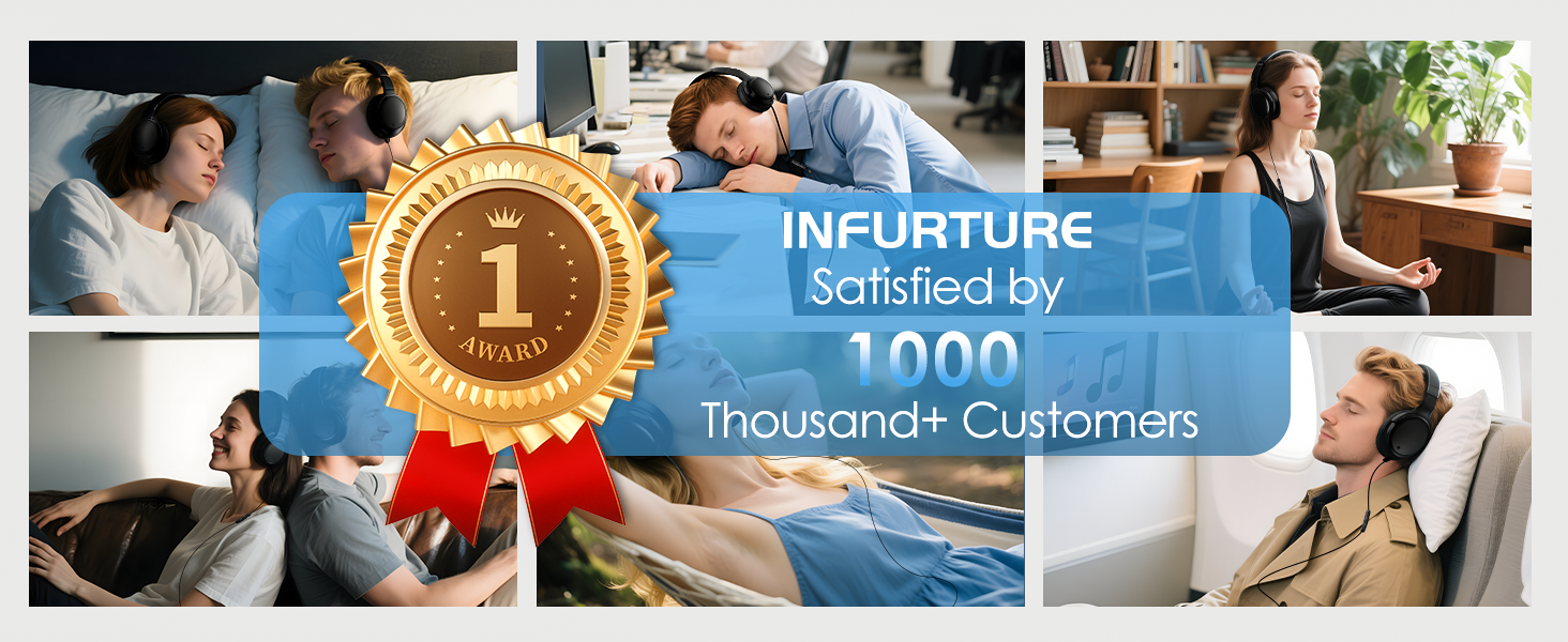 Навушники INFURTURE Over-Ear з USB-C, з активним шумозаглушенням (Noise Cancelling), дротові, чорні