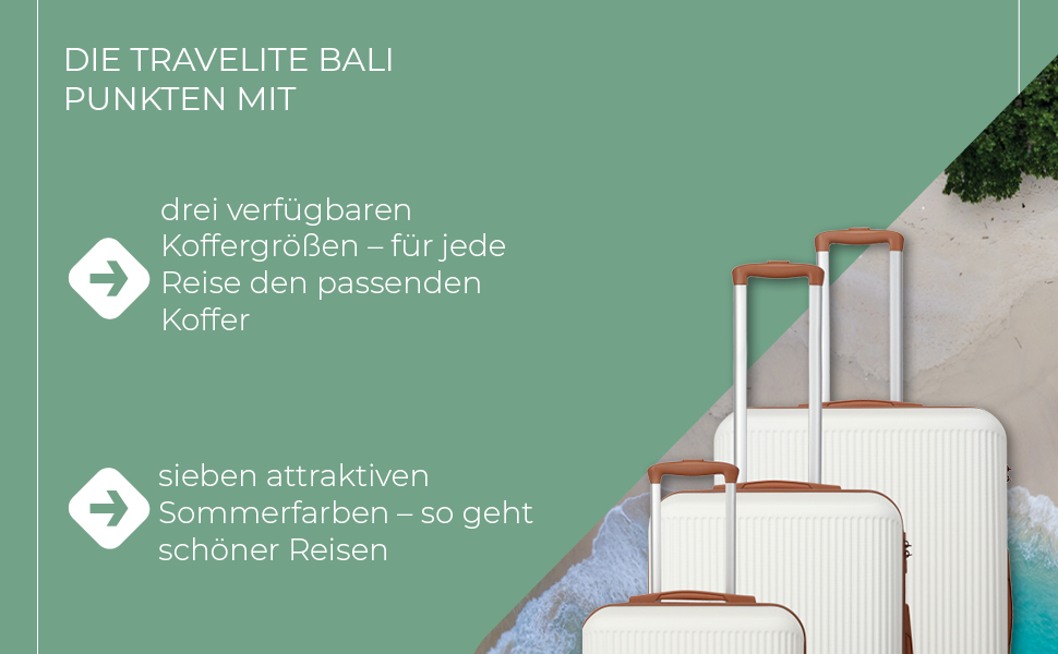 Тролей Travelite Bali 55x39x20 см, 2,5 кг, білий/cognac, з захисною оболонкою та кодовим замком. Підходить для ручної поклажі Lufthansa, Ryanair, easyJet