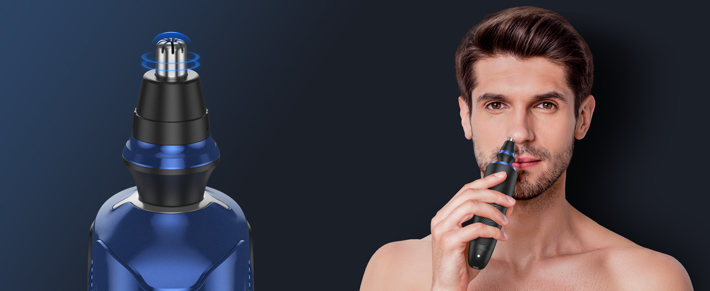 Електричний чоловічий бритва VOYOR TX410: ротаційний, мокрий/сухий, LCD, для подорожей (синій)