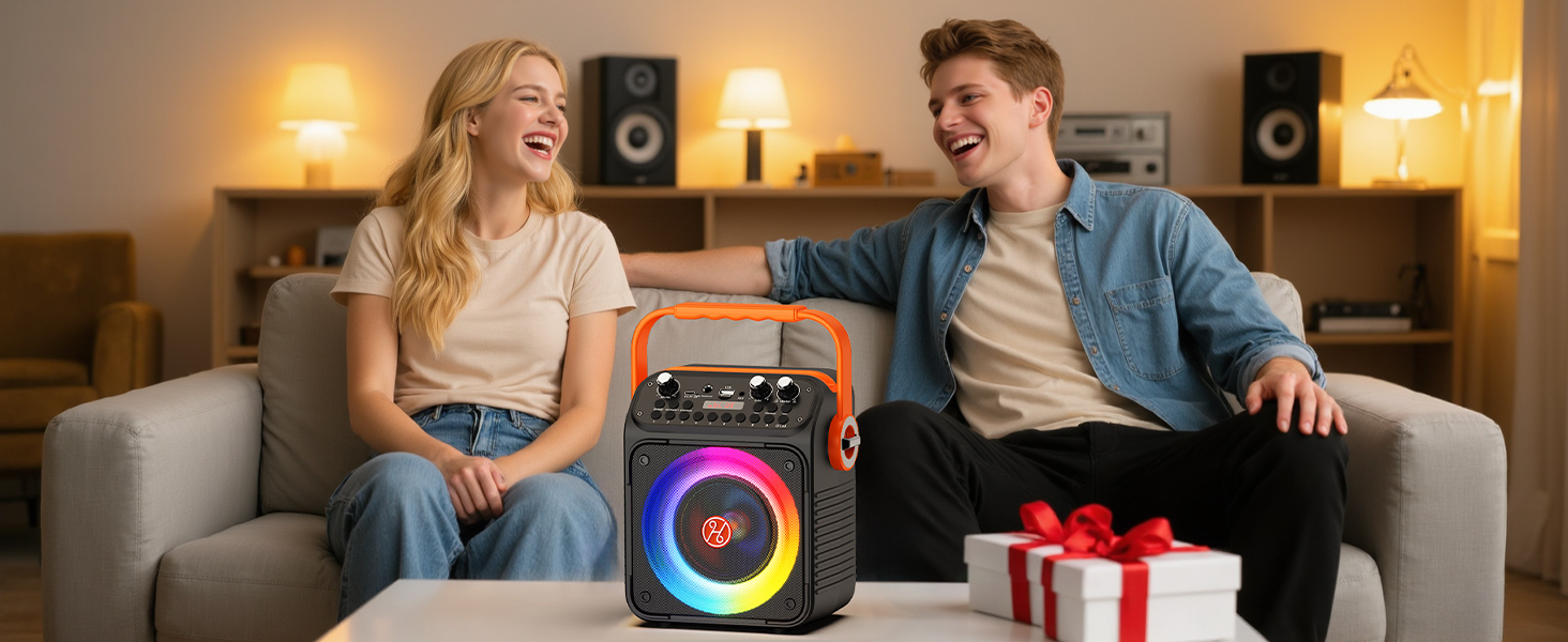 Караоке машина з 2 мікрофонами для дорослих та дітей, Bluetooth, підсилювач, портативна караоке-система, подарунок HWWRT35-T