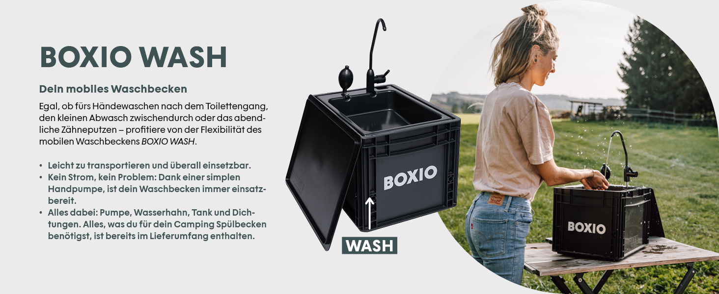 BOXIO SOLO: Пластикова ящик з кришкою 40x30x28 см, для зберігання, транспортування, кемпінгу, човна, гаража або саду, стелажна, сумісна з іншими євробоксами