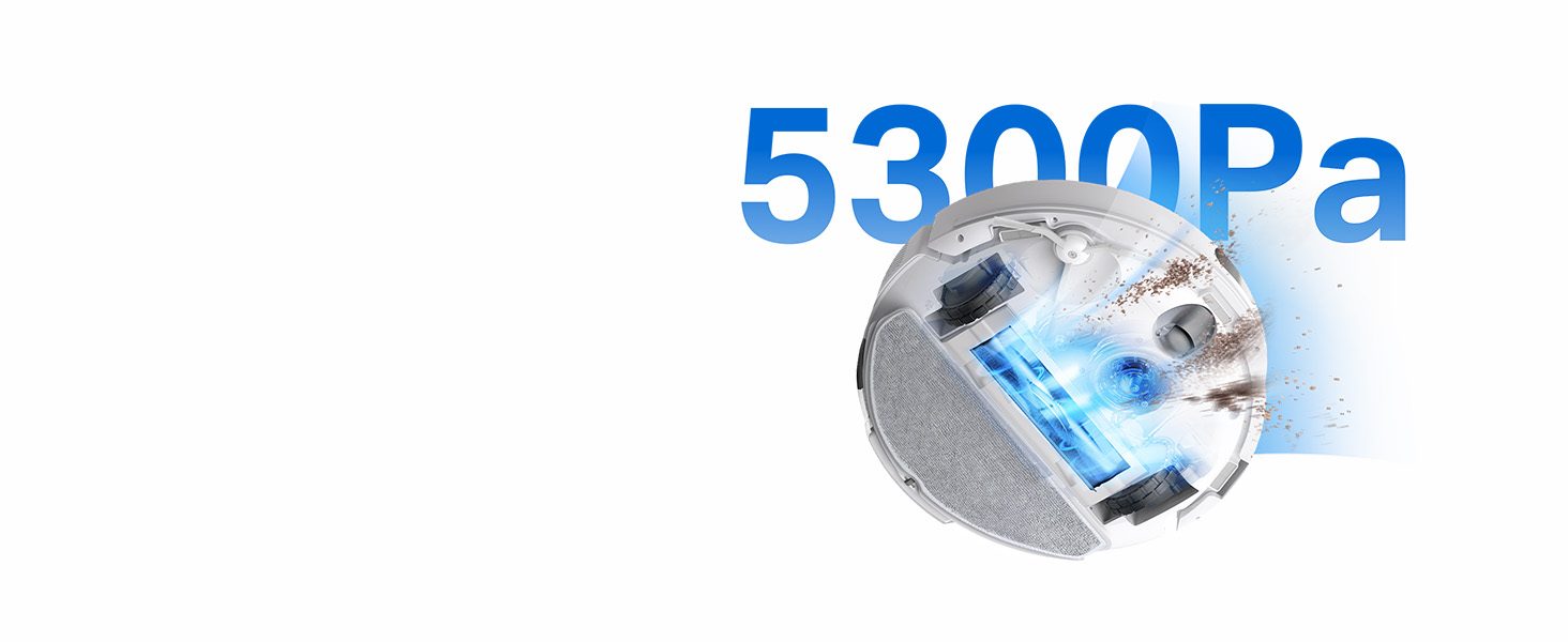 Робот-пилосос Tapo RV30 Max Plus з функцією миття та автоматичною станцією самостійного очищення, 5300Pa, LiDAR+IMU, голосове керування Alexa & Google Assistant, білий